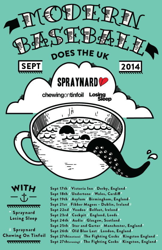 Modernn Baseball September Tour UK and Ireland